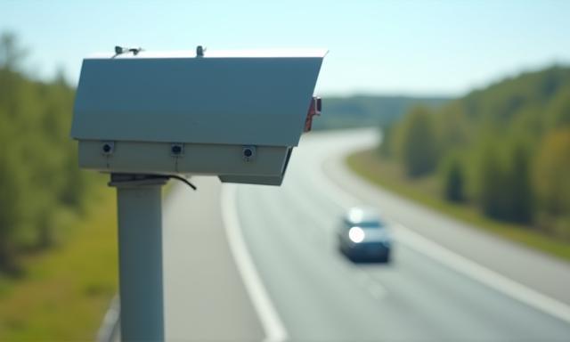Traffic camera on Czech motorway